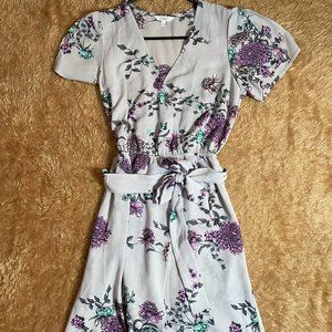 Candies Lavender Floral Asymmetrical Maxi Dress Size Small